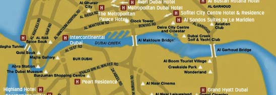 Dubai city Map
